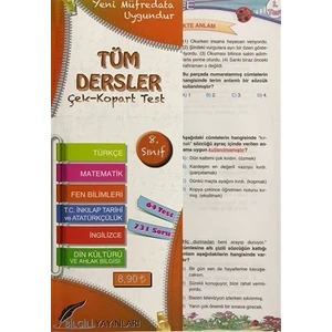 8.Sınıf Tüm Dersler Çek Kopart Yaprak Test