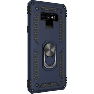 Samsung Galaxy Note 9 Kılıf Military Ring Holder Lacivert Lacivert