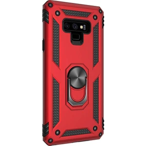 Samsung Galaxy Note 9 Kılıf Military Ring Holder Kırmızı Kırmızı