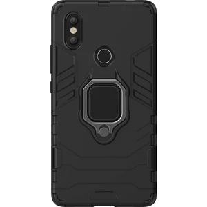 Xiaomi Mi 8 SE Batman Serisi Yüzük Standlı Armor Kılıf - Siyah