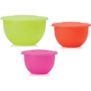 Hsgl Tupperware Eko Kap 3'lü Set ( Saklama Kabı ) Neon