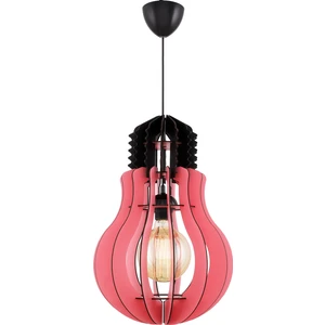Ampul Tekli 31.Lik Pembe Ahşap Avize