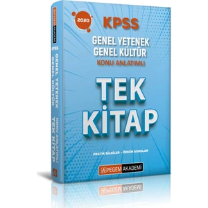Pegem Akademi Yayıncılık KPSS 2020 Genel Yetenek Genel Kültür Konu Anlatımlı Tek Kitap