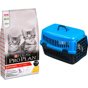 Pro Plan Kitten Özel Yavru Kediler İçin Tavuklu 3 kg Kedi Maması + Pet Style Taşıma Çantası 49 cm Mavi