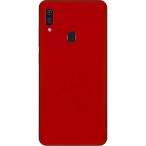 Samsung Galaxy A20 Premium Matte Silikon Kılıf Kırmızı