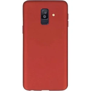 Samsung Galaxy A6 Plus 2018 Premium Matte Silikon Kılıf Kırmızı