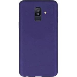Samsung Galaxy A6 Plus 2018 Premium Matte Silikon Kılıf Lacivert