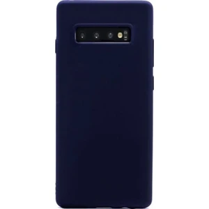 Samsung Galaxy S10 Plus Premium Matte Silikon Kılıf Lacivert