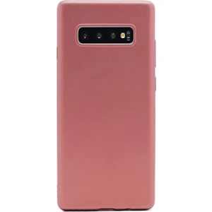 Samsung Galaxy S10 Plus Premium Matte Silikon Kılıf Pembe