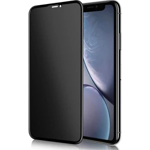 Case 4U Apple iPhone XR - iPhone 11 Ekran Koruyucu Temperli Kırılmaz Privacy Hayalet Gizliklik Filtreli Siyah