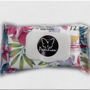 Islak Havlu 72 Yaprak Tropic Flowers Islak Mendil Kapaklı
