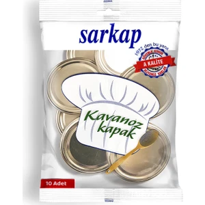 Hijyenik Paketli 10 Adet Kavanoz Kapağı - Gold - 82mm