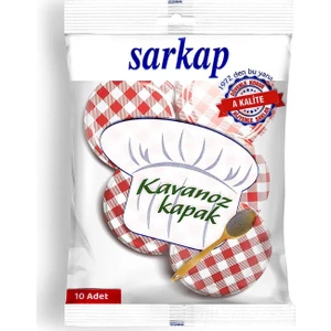 Hijyenik Paketli 10 Adet Kavanoz Kapağı - Kırmızı Ekoseli - 82mm