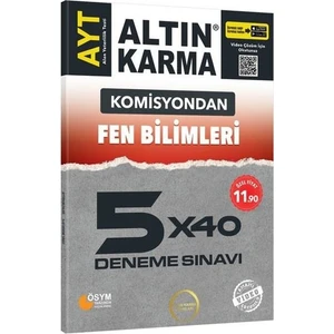 Altın Karma Yayınları AYT  Fen Bilimleri 5 x 40 Deneme Sınavı