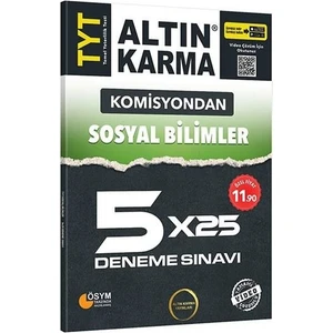 Altın Karma Yayınları  TYT Sosyal Bilimler 5 x 25 Deneme Sınavı