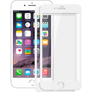 Case 4U Apple iPhone SE 2022 / SE 2020 / iPhone 8 / iPhone 7 Tam Kaplayan Toz Önleyici Cam Ekran Koruyucu Beyaz