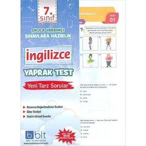 Bulut Eğitim ve Kültür Yayınları Eğitim 7. Sınıf İngilizce Yaprak Test
