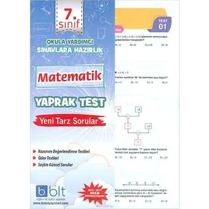 Bulut Eğitim ve Kültür Yayınları Eğitim 7. Sınıf Matematik Yaprak Test