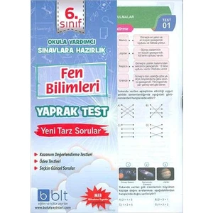 Bulut Eğitim ve Kültür Yayınları Eğitim 6. Sınıf Fen Bilimleri Çek Kopar Yaprak Test
