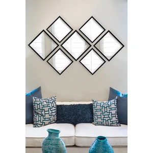 Tablo Center 7 Parçalı Siyah Çerçeveli Ayna