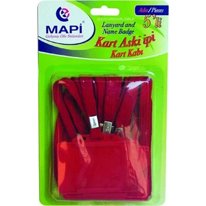 MAPİ-A.İPLİ KART KABI KIRMIZI    5 Lİ BLİSTERLİ 910 18 03