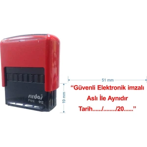 912 Kaşe Kırmızı Makine Kırmızı Keçe 'Güvenli Elektronik İmzalı' Yazısı İle