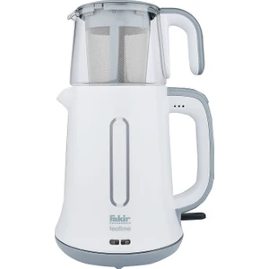 Teatime 2 in 1 Beyaz 1650 W Cam Demlikli Çay Makinesi
