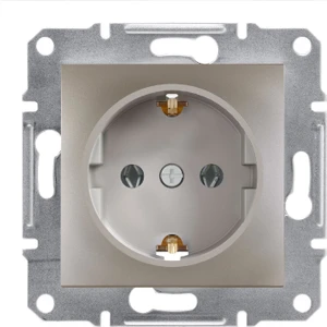 Schneider Electric Asfora Plus Topraklı  Priz Bronz