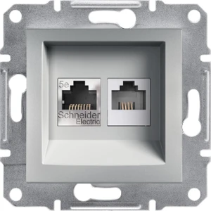 Schneider Electric Asfora Plus Rj11 + Rj45 Alüminyum