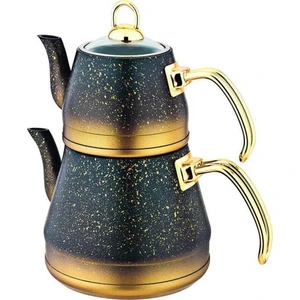 Oms 4pcs Granit XL Boy Çaydanlık Cam Kapak