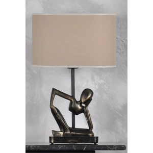 Qdec Modern Dizayn İnsan Abajur Gold Bej