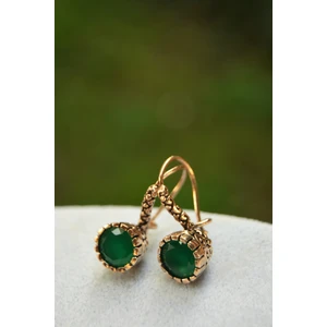 Jewellery F03097 Zümrüt Doğal Taş Bayan Küpe