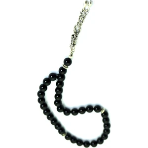 Jewellery Tesbih Erkek İçin Hediye Siyah Oniks Doğal Taş