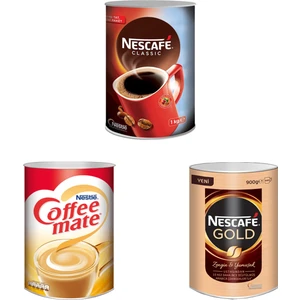 Nescafe Classic 1000 gr + Nescafe Gold 900 gr + Nestle Coffee Mate 2000 gr