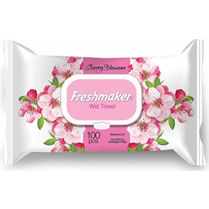 Kiraz Çiçekleri Kapaklı Islak Mendil 100'lü