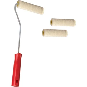 Kadife Havlu Rulo Fırça 3 Yedekli 10 Cm.