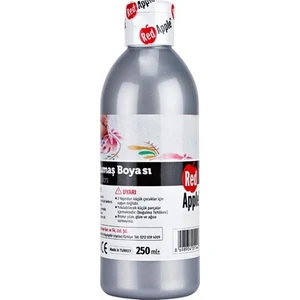 Red Apple  Yaldız Kumaş Boyası 250 Ml. Metalik Gümüş