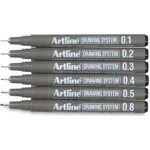 Drawing System Teknik Çizim Kalemi 6'lı Set