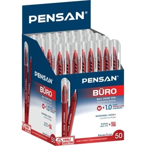 Büro Kırmızı Tükenmez Kalem 50'li Paket