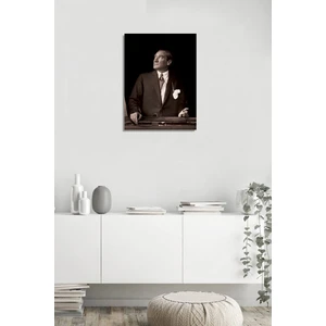 İstikbal Göklerdedir Atatürk Portresi Kanvas Tablo