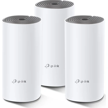 TP-Link Deco E4 (3-Pack), AC1200 Mbps, Dual-Band, 10/100Mbps Portları, 100 Cihaza Kadar