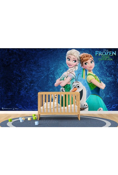 Moda Duvar Elsa ve Anna Frozen Çocuk Odası Vinil Duvar Kağıdı 100 x 100 cm CCK-78038