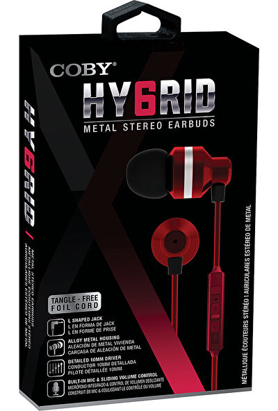 Coby Cvpe-05-Red HY6RID Mikrofonlu Kulakiçi Kulaklık