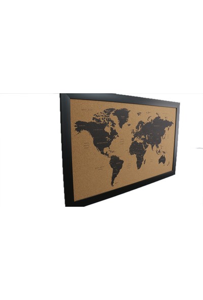 Mapofx Mantar Siyah Dünya Haritası