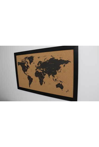 Mapofx Mantar Siyah Dünya Haritası