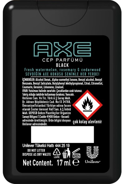 Axe Black Cep Parfümü Erkek Edt 17 ml