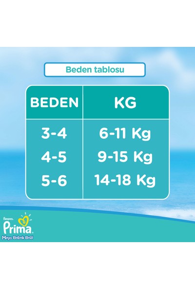 Prima Mayo Bebek Bezi 4 Beden 11 Adet Maxi Tekli Paket