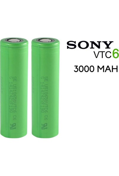 İNFOSTAR Sony Vtc6 18650 3.7V 3000 Mah Li-Ion 2'li Şarjlı Pil
