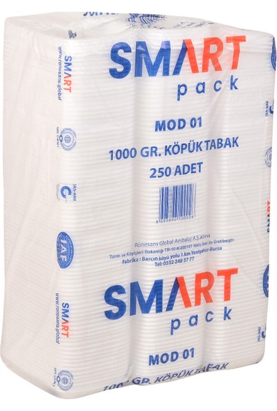 Smartpack 1000 gr Köpük Tabak 250' li,