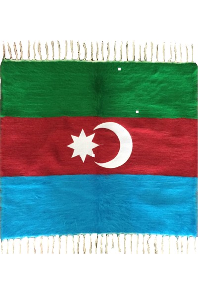 Siirt El Dokuma Tiftik Malzemeden Azerbaycan Bayrağı 16 Adet